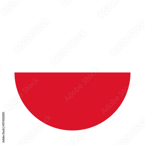 Round Poland flag icon