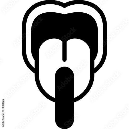 tongue depressor illustration design with solid