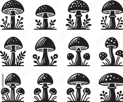 Mushroom Illustrations and Vector Art for Designers