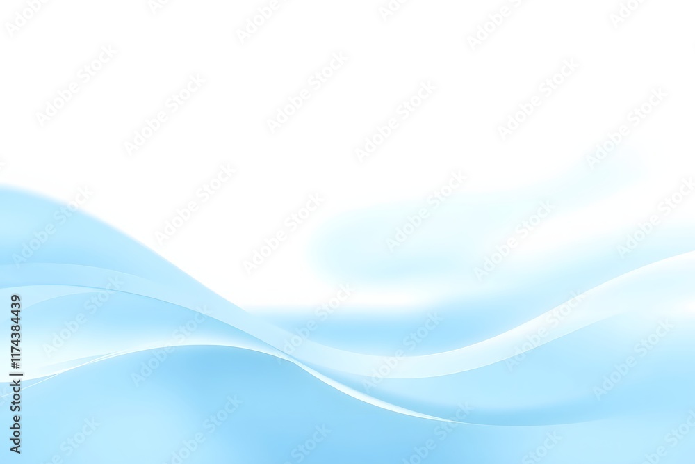 Fototapeta premium Soft blue waves create a serene and calming background, ideal for design and presentation.