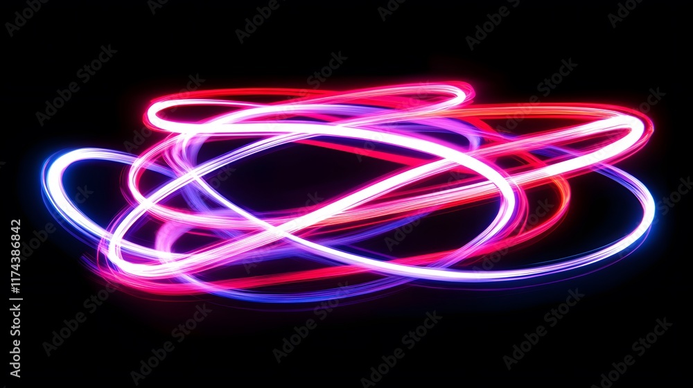 Dynamic light trails creating vibrant patterns digital art abstract dark background artistic viewpoint Dynamic light trails creating vibrant patterns digital art abstract dark background artistic viewpoint