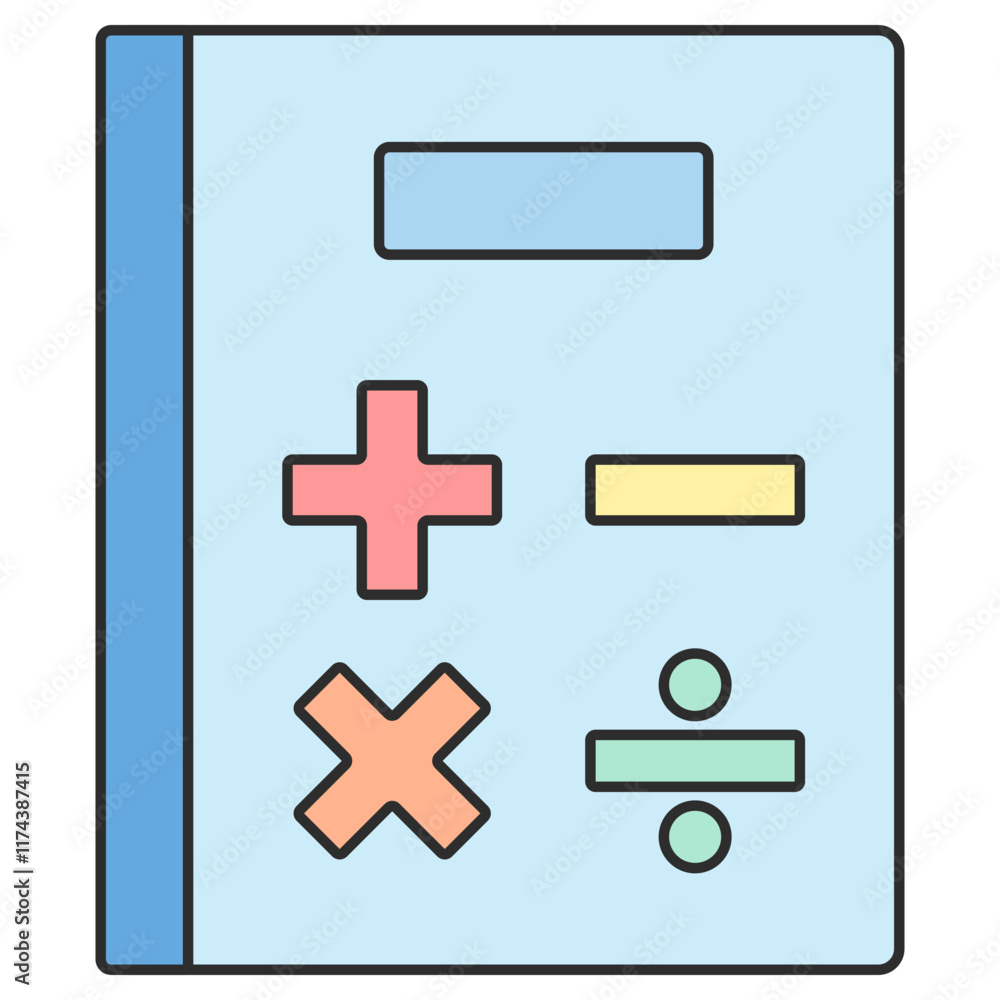 Obraz premium 수학 교과서 아이콘