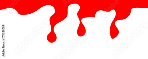 Blood drips pattern and splatters liquid stain texture. Splashes and drops form. Dripping blood pattern. Blood splatter, sweet blob liquid. red blood  paint splashes. vector illustration