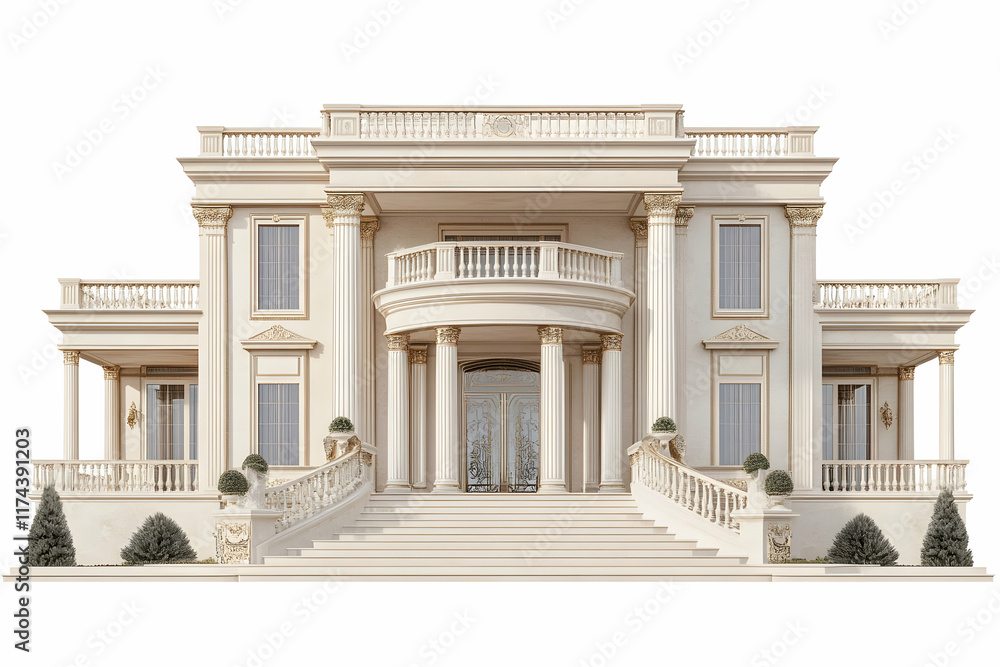 Obraz premium Grand Classical Mansion 3D Render