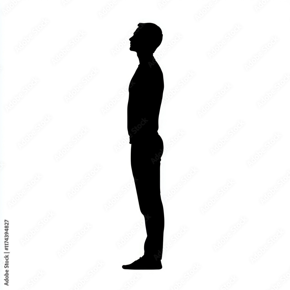 Man Silhouette Profile View Man Silhouette Profile View