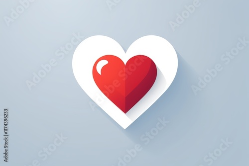 Wallpaper Mural a close up of a heart shaped paper cut on a blue background Torontodigital.ca