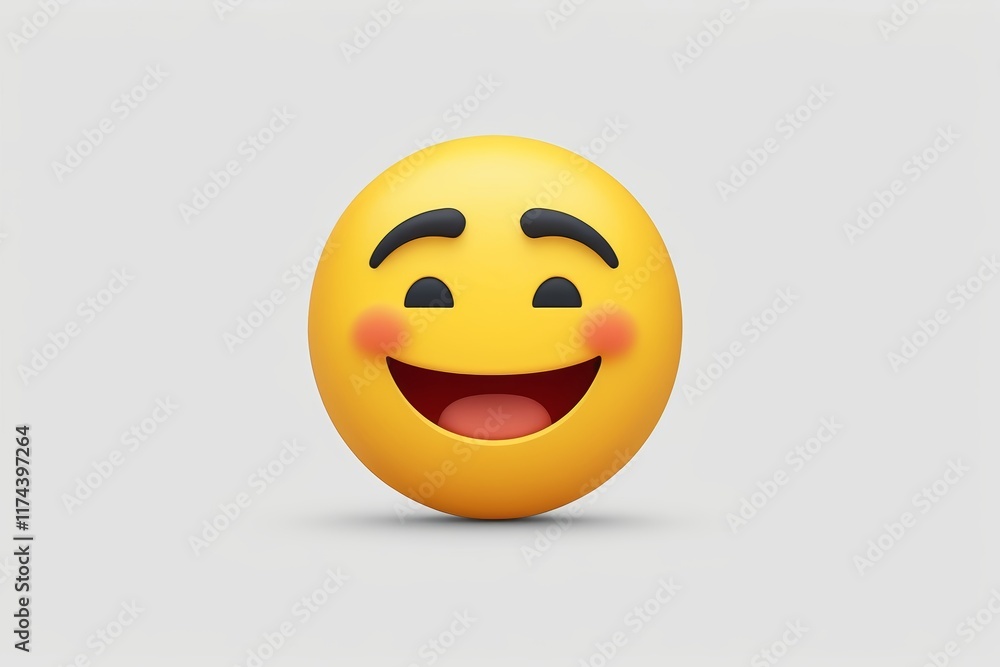 Fototapeta premium a close up of a yellow smiley face with a black nose