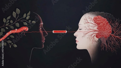 Human Brain  Glucose Metabolism  Health  Illustration  Medical  Science  Connection  Art photo