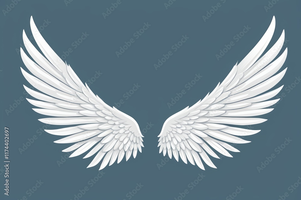 Obraz premium wings on a blue background