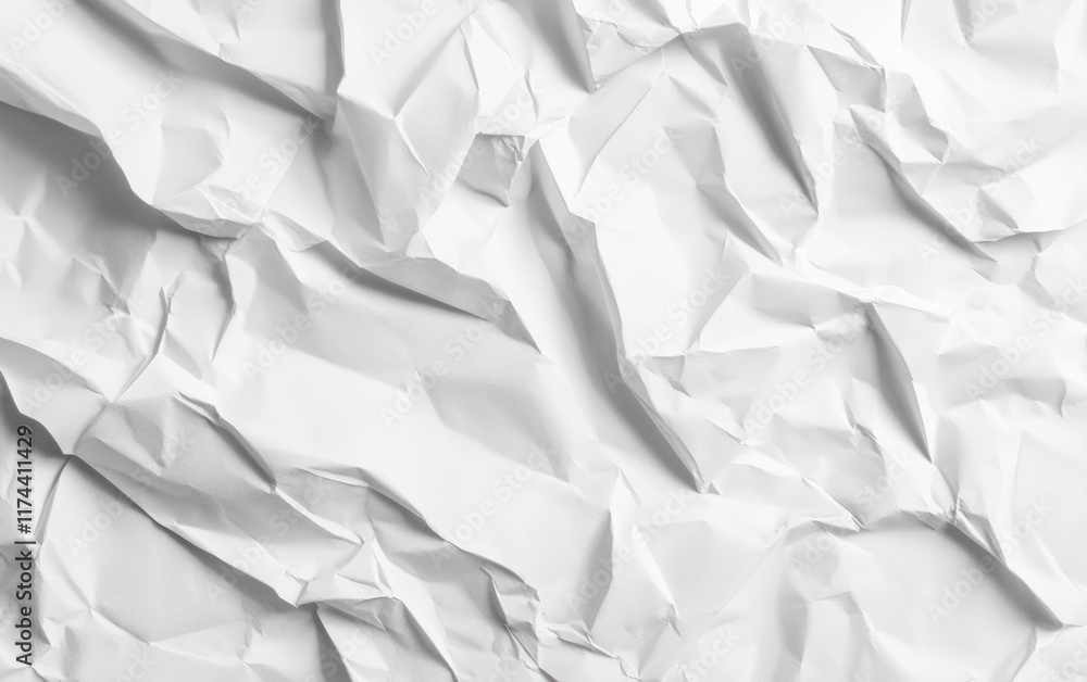 Obraz premium White paper texture background with crumpled effect