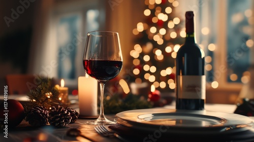 Wallpaper Mural red wine, dinner table concept Torontodigital.ca