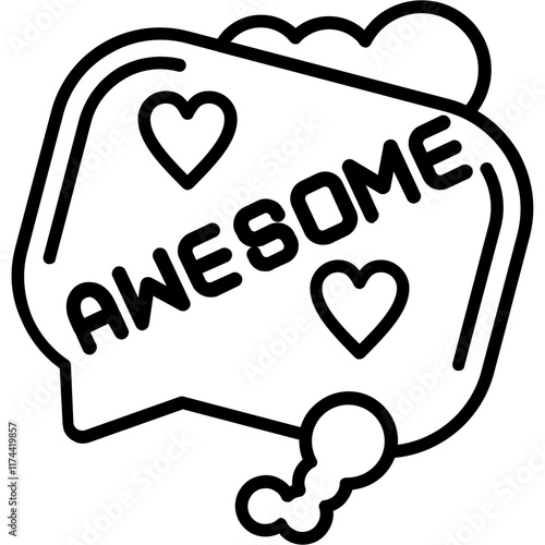 Awesome Sticker Icon