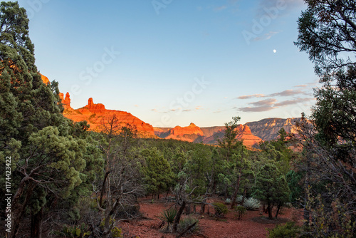 Moon rise over Sedona AZ