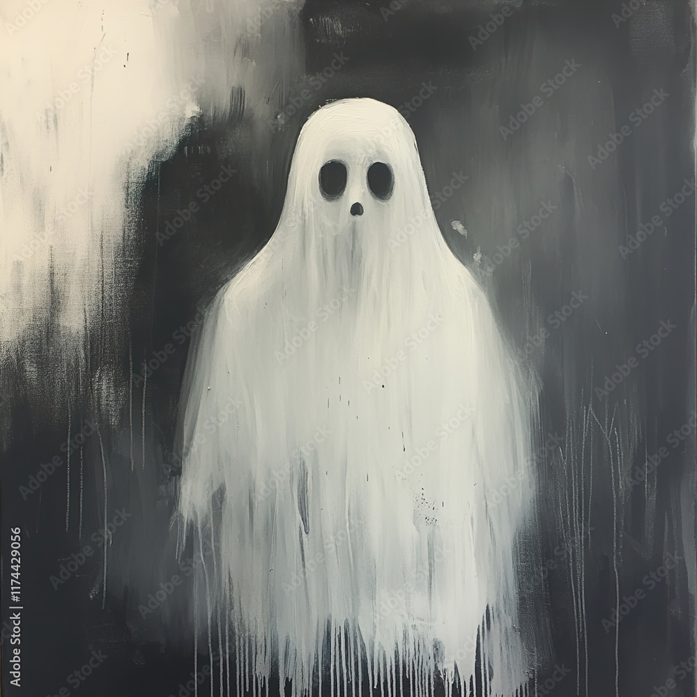 Ethereal Ghost: A Haunting Surreal Painting Ethereal Ghost: A Haunting Surreal Painting