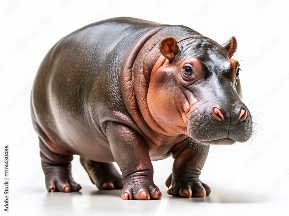 Adorable Pygmy Hippo Portrait: Charming, Confident, and Cute Adorable Pygmy Hippo Portrait: Charming, Confident, and Cute