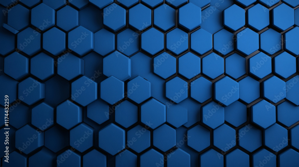 Abstract 3D blue hexagon pattern background texture. Abstract 3D blue hexagon pattern background texture.