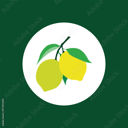 Lemon Icon Vector for Fresh Citrus Design Elements