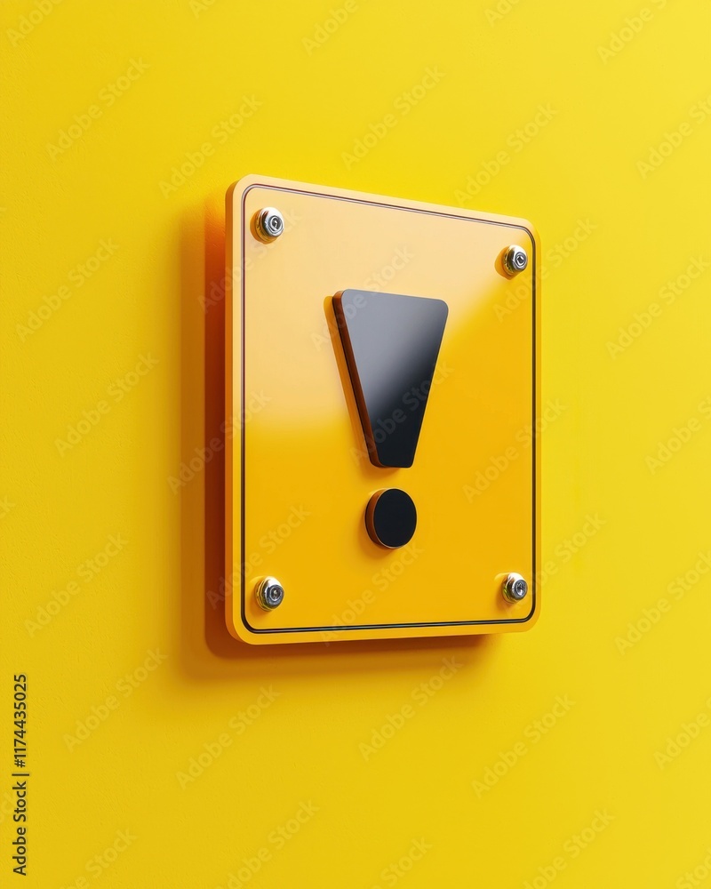 Graphic design urban safety caution sign