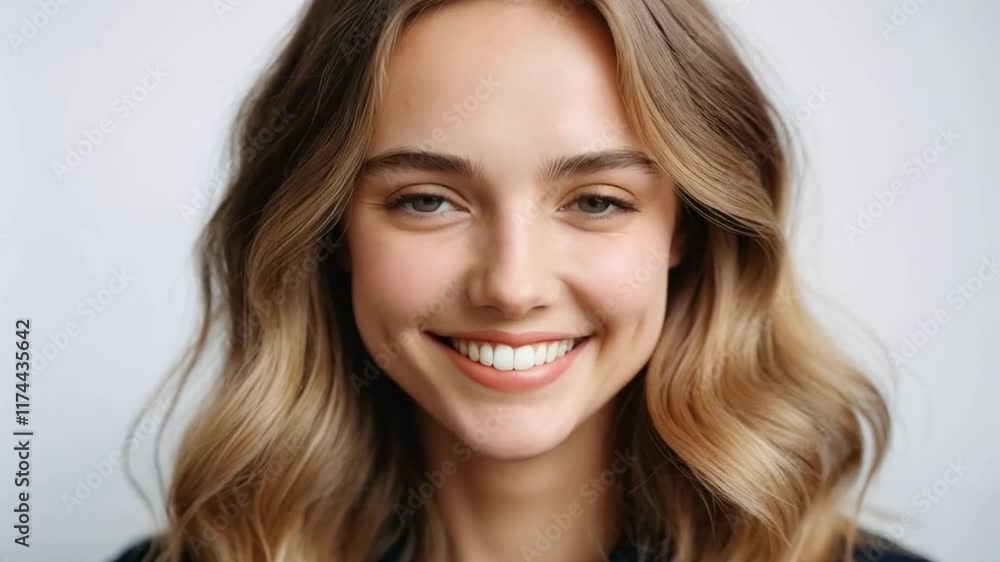 woman smiling at camera on a white background
woman smiling at camera on a white background