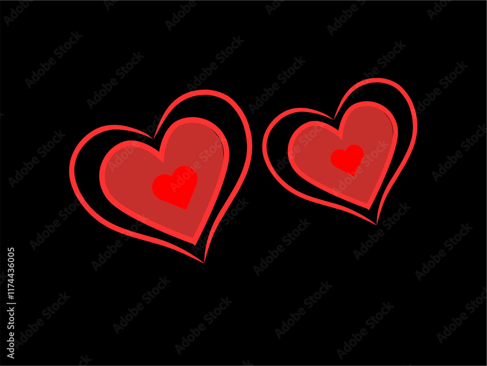 A striking design featuring two intertwined red hearts with bold outlines against a black background. Perfect for expressing love, romance, or Valentine’s Day themes in creative projects.
A striking design featuring two intertwined red hearts with bold outlines against a black background. Perfect for expressing love, romance, or Valentine’s Day themes in creative projects.