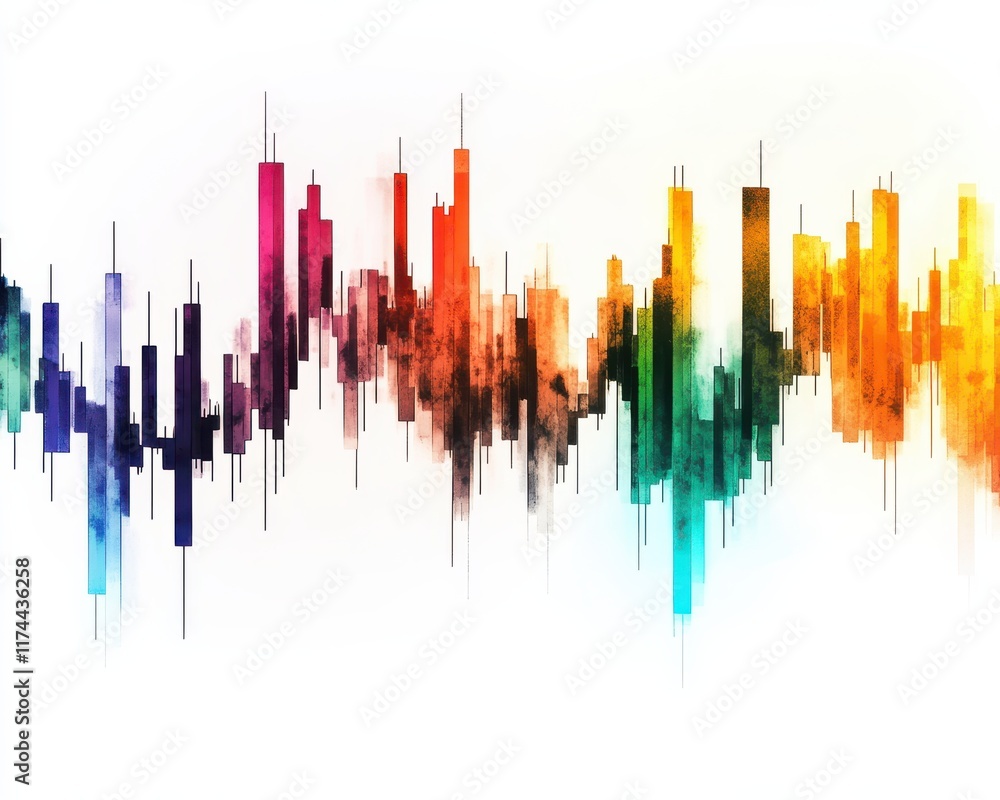 A vibrant abstract sound wave illustration in various colors, symbolizing creativity. A vibrant abstract sound wave illustration in various colors, symbolizing creativity.