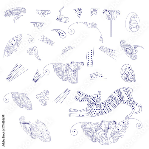 Beautiful knitted embroidery.Traditional ornament geometric ethnic oriental pattern, west pattern on white background.Ethnic style,abstract,vector, illustration.Design fortexture,fabric,clothing,wrapp