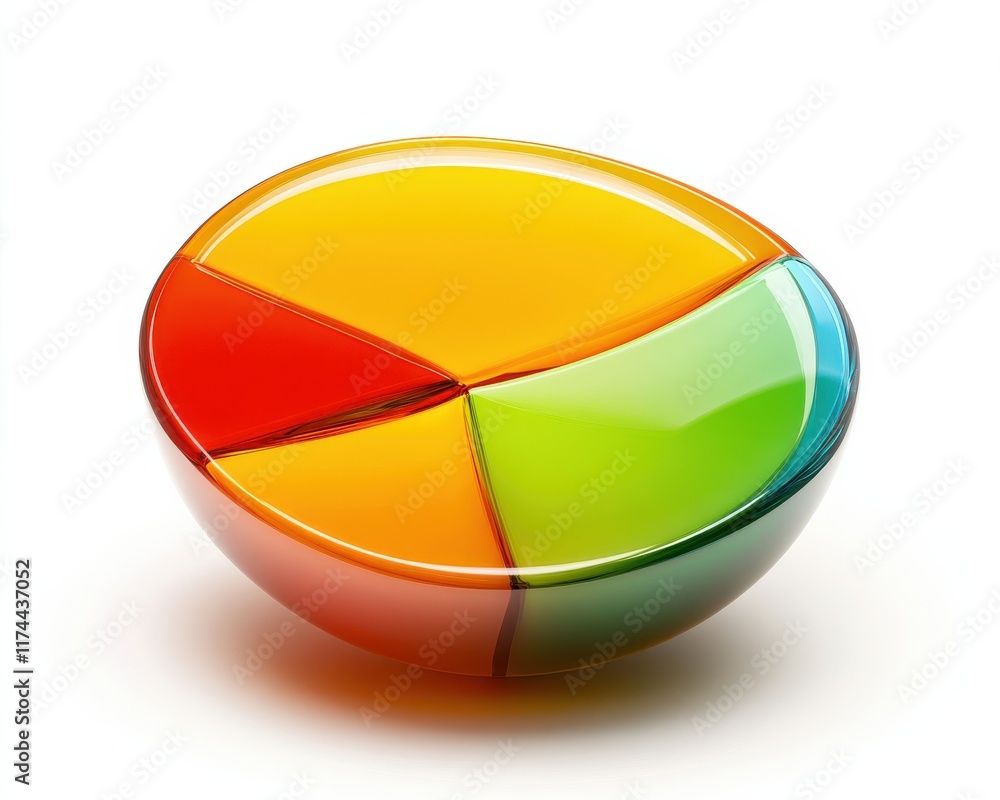 Fototapeta premium A vibrant multicolored bowl, perfect for serving snacks or fruit.