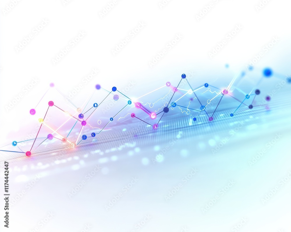 Abstract digital technology background with colorful data visualization elements. Abstract digital technology background with colorful data visualization elements.