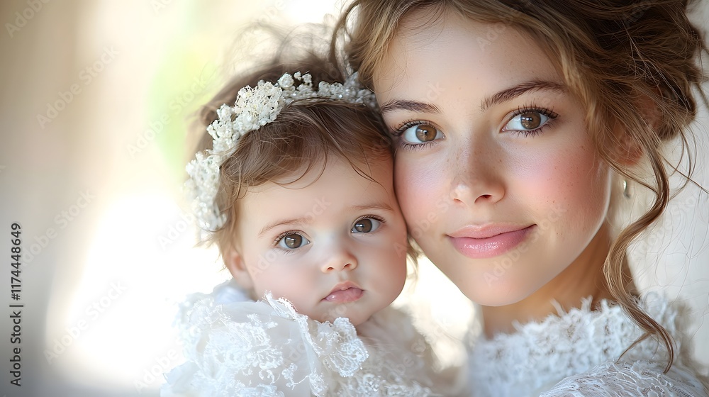 Tender Embrace of a Mother Holding Her Newborn in Soft Intimate Light Tender Embrace of a Mother Holding Her Newborn in Soft Intimate Light