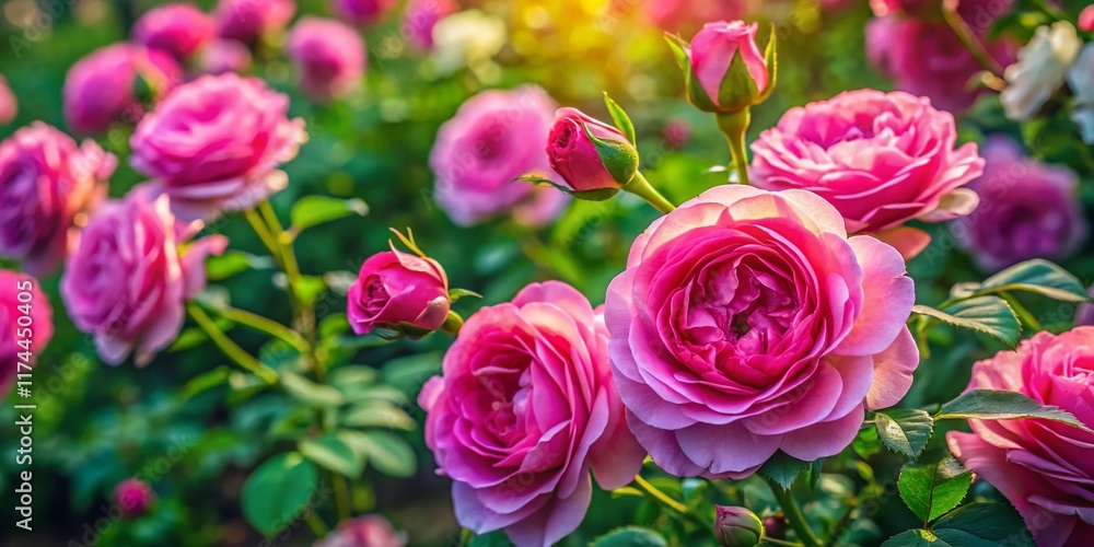 Aerial View of Pink Rose Garden: Drone Photography of Blooming Roses Aerial View of Pink Rose Garden: Drone Photography of Blooming Roses