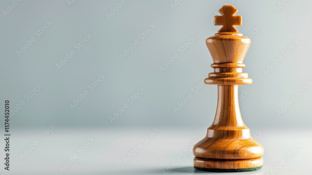 A close-up of a wooden chess king piece, symbolizing strategy and competition in the game of chess. A close-up of a wooden chess king piece, symbolizing strategy and competition in the game of chess.