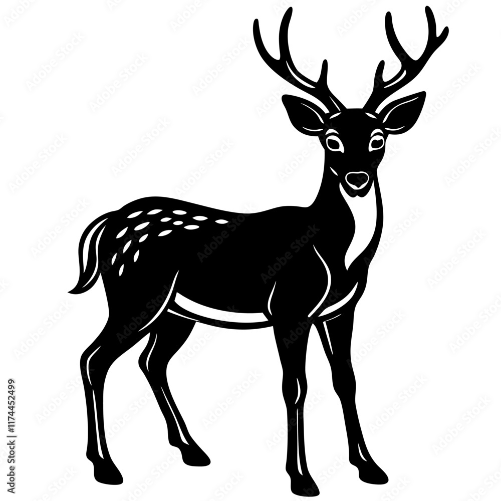 Fototapeta premium deer silhouette vector