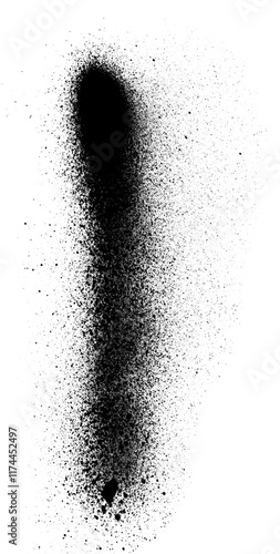 Vertical Spray Paint Trail with Diffused Edges and Gradient Effect.