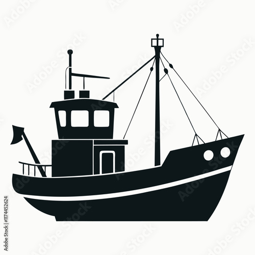 silhouette of a ship