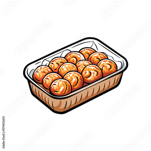 Frozen cheese-filled pretzel bites arranged in a baking sheet ready for the oven.