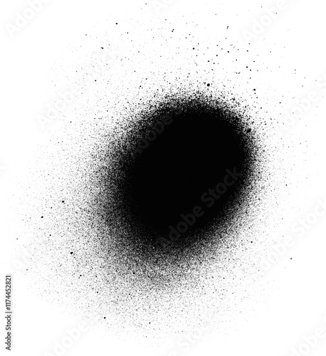 Fotografie Oval Spray Paint Mark with Smooth Center and Gradient Edges.