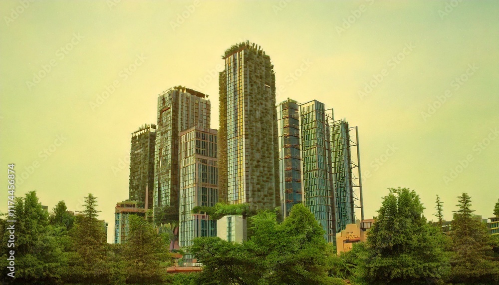 Obraz premium city skyline
