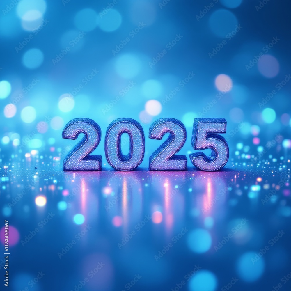 Text "2025" background