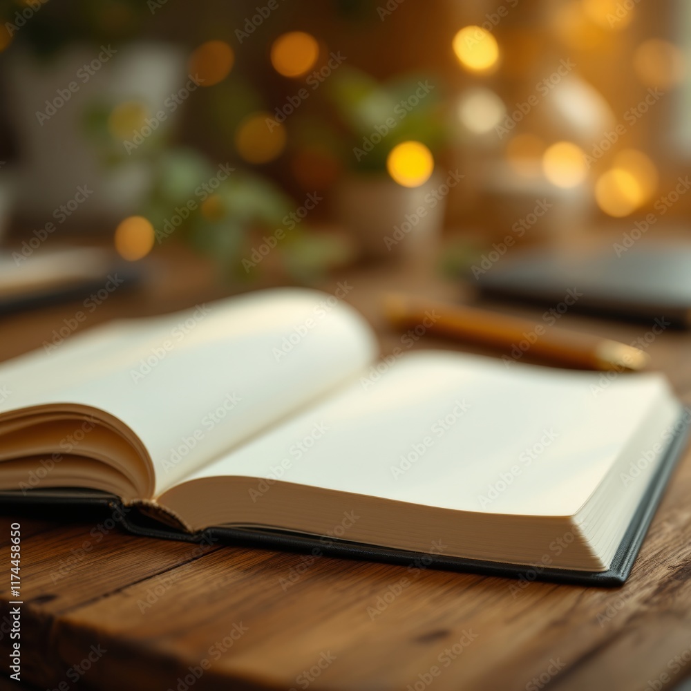open book on table