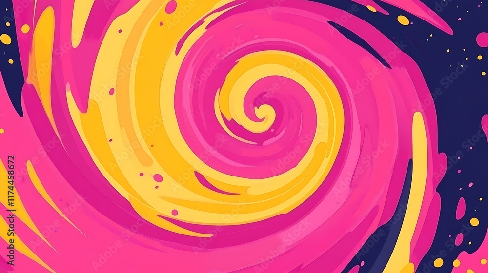 Abstract Swirling Pink Yellow Abstract Art Design Abstract Swirling Pink Yellow Abstract Art Design