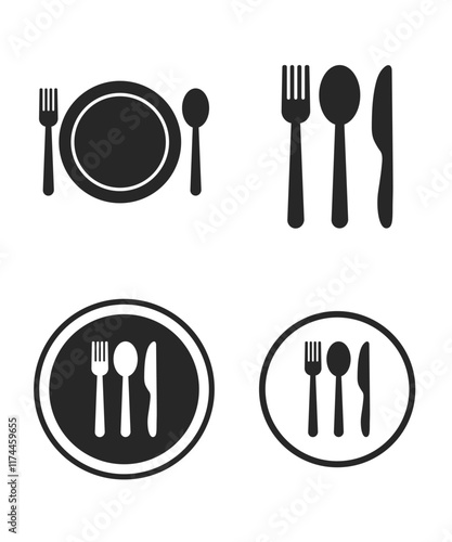 Icon restaurant stock illustration