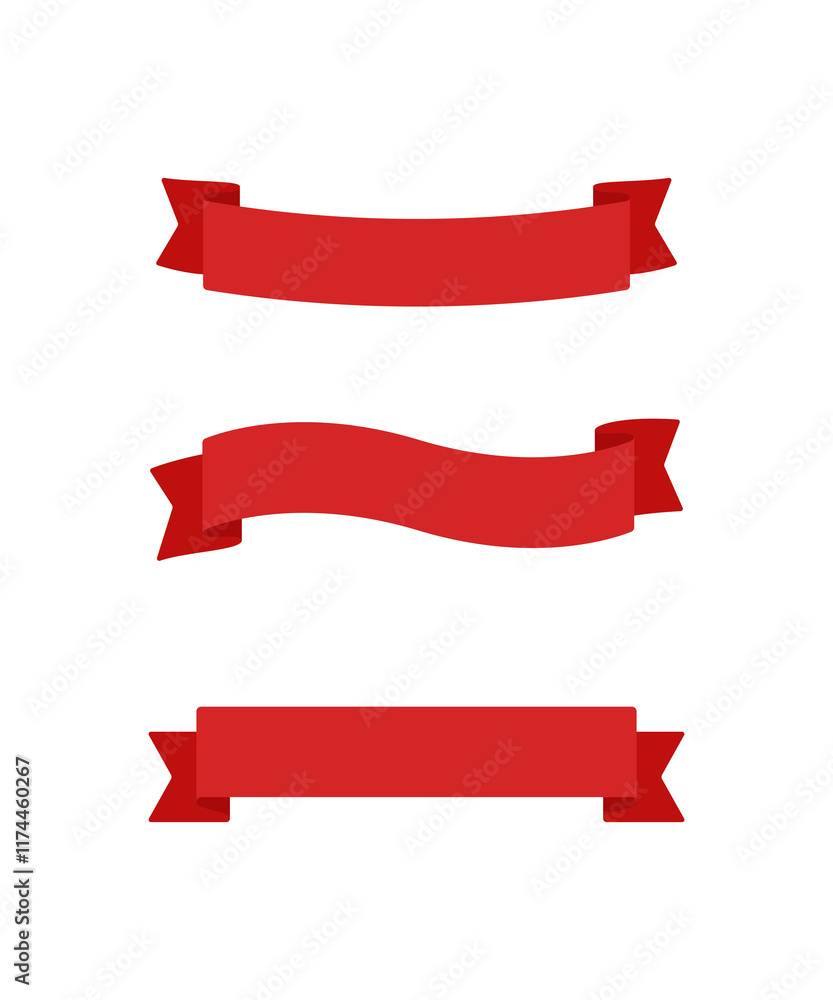 Banner ribbon vector set stock illustration Banner ribbon vector set stock illustration