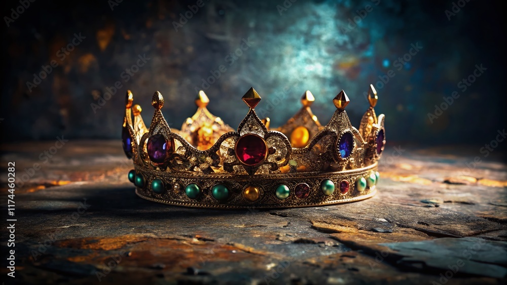 Fototapeta premium Ancient Cursed Crown: A Relic of Tragedy and Mystery - Stock Photo