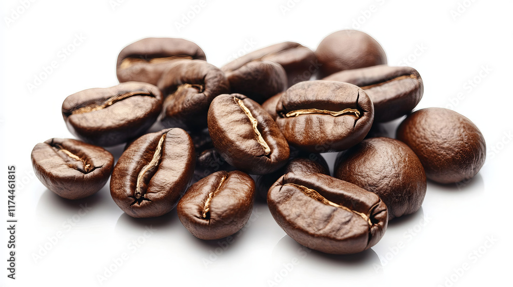 3D coffee beans set isolated on white background. Vector realistic illustration of brown roasted grain for espresso or cappuccino drink, cafe or shop menu design elements, bitter arabica beverage 3D coffee beans set isolated on white background. Vector realistic illustration of brown roasted grain for espresso or cappuccino drink, cafe or shop menu design elements, bitter arabica beverage