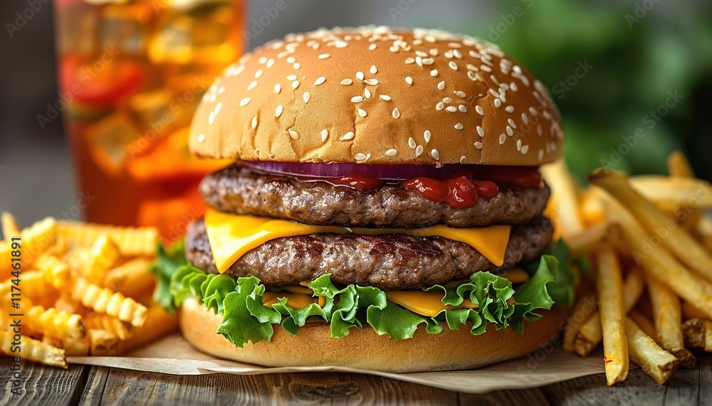 collection of fast food items includes double cheeseburgers collection of fast food items includes double cheeseburgers