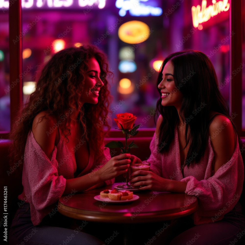 two women in bar
