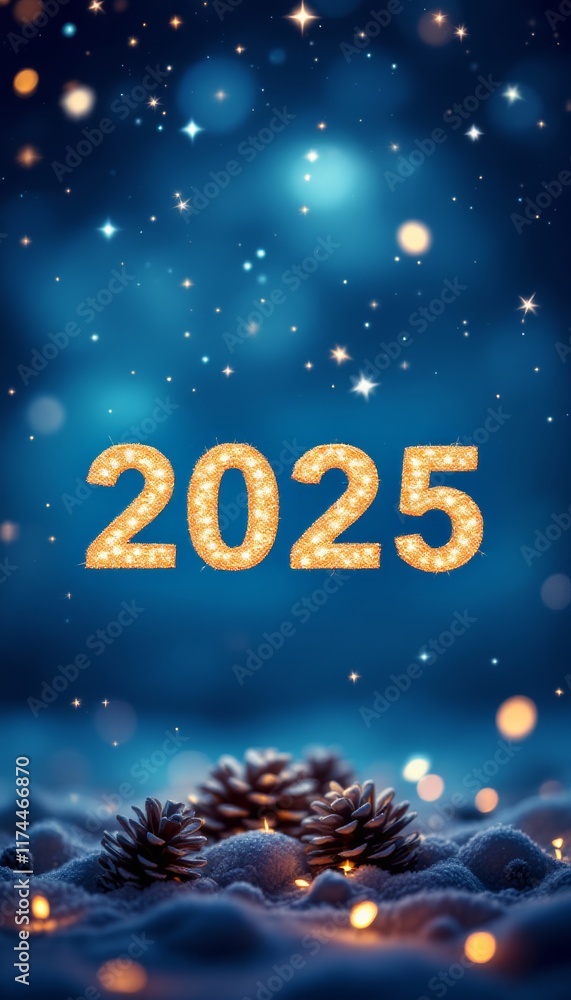Text "2025" background