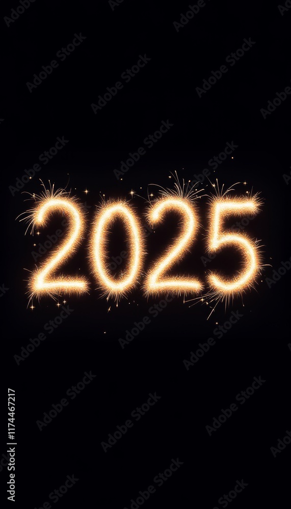 Text "2025" background