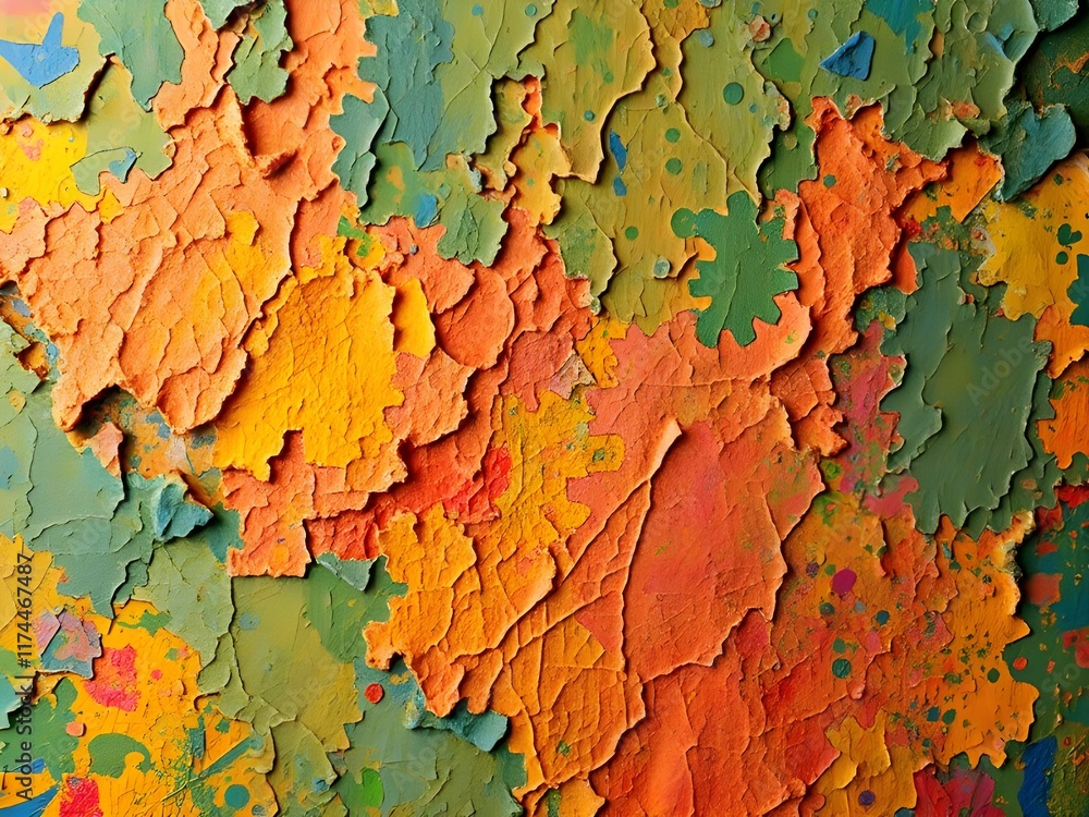 an abstract texture pattern that combines vibrant colors and intricate details, ensuring an HD, upscaled image with strong focus on depth and layering