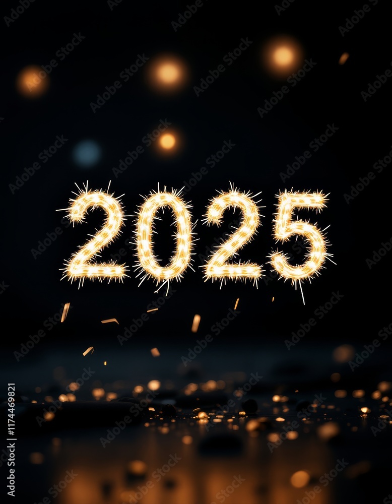 Text "2025" background
